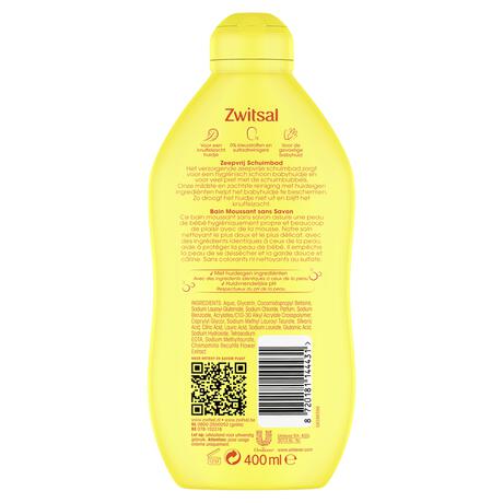 Zwitsal Baby Zeepvrij Schuimbad 400 ML