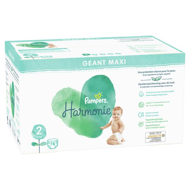Pampers Harmonie Maat 2 78 Luiers 4KG-8KG