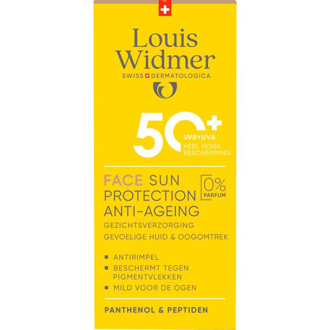 Louis Widmer Face Sun Protection Anti-Ageing SPF50+ Zonder Parfum 50 ML
