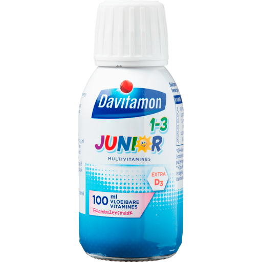 Davitamon Junior 1+ Vloeibare Vitamines Framboos 100 stuks