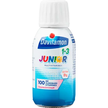 Davitamon Junior 1+ Vloeibare Vitamines Framboos 100 stuks