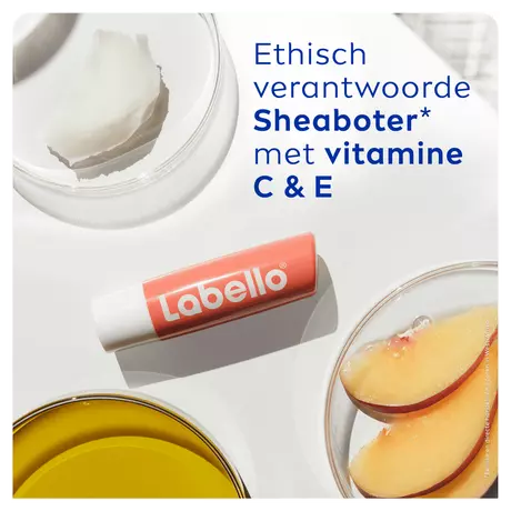 Labello Peach Shine Lippenbalsem 24u Hydratatie 1 Stuk