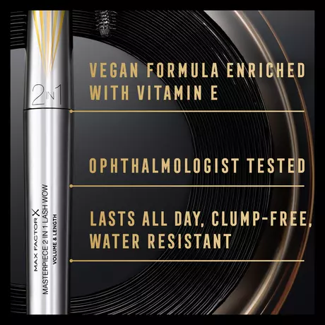 Max Factor Masterpiece 2In1 Lash Wow Mascara 01 Black