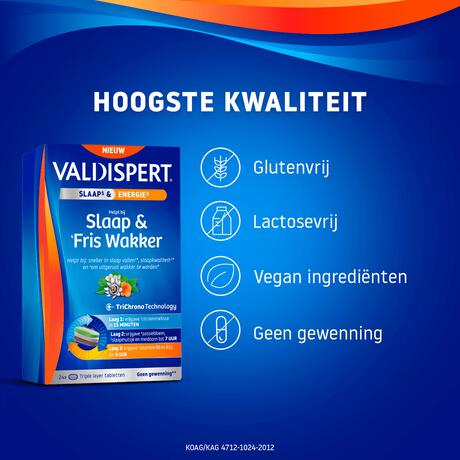Valdispert Slaap & Fris Wakker Tabletten 24 stuks