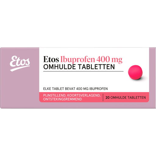Etos Ibuprofen 400 MG Omhulde Tabletten 20 stuks