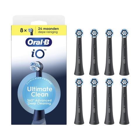 Oral-B iO Ultimate Clean Opzetborstels Zwart 8 Stuks