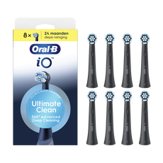 Oral-B iO Ultimate Clean Opzetborstels Zwart 8 Stuks
