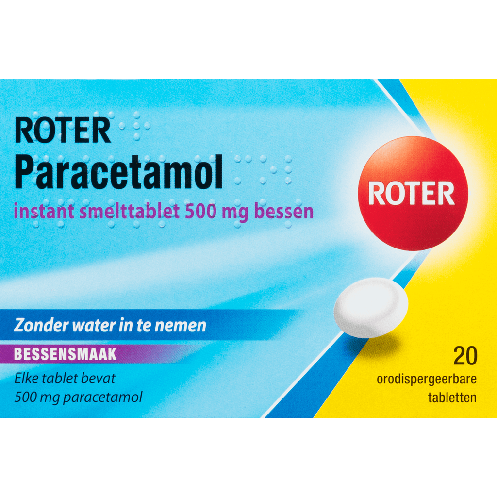 Roter Paracetamol smelttablet 500 mg 20 tabletten 20 EA Etos