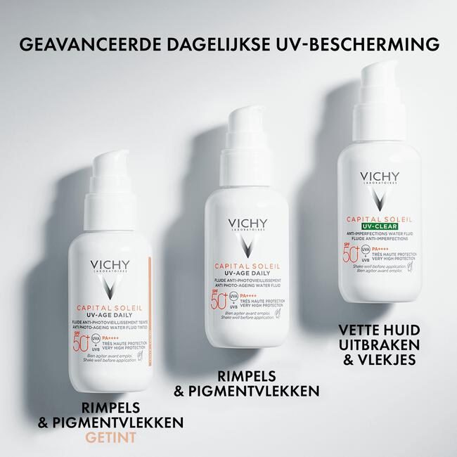 Vichy Capital Soleil UV-Age Zonnefluide Getint SPF 50+ 40 ML