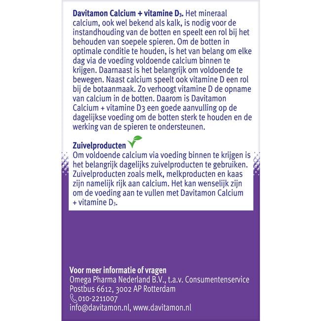Davitamon Calcium met Vitamine D Kauwtabletten Mint