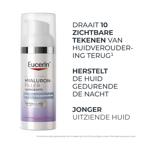 Eucerin Hyaluron-Filler + Longevity Epigenetisch Anti-Age Nachtcrème 50 ML