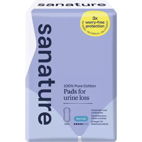 Sanature Pro Vivo 100% Katoenen Incontinentieverband Normaal 12 stuks