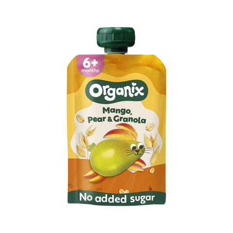 Organix Bio Knijpfruit Mango Peer Granola 6+ Maanden 100 gram