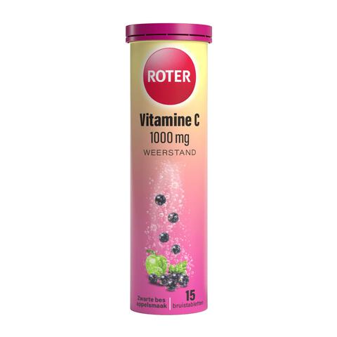 Roter Vitamine C 1000mg Bruistabletten Appel/Zwarte Bes 15 stuks