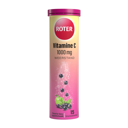 Roter Vitamine C 1000 MG Appel Zwarte Bes Bruistabletten 15 stuks