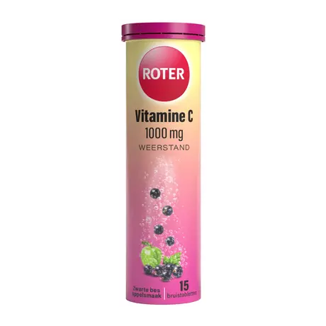 Roter Vitamine C 1000 MG Appel Zwarte Bes&nbsp;Bruistabletten 15 stuks