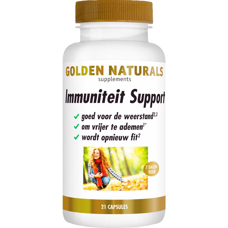 Golden Naturals Immuniteit Support Capsules 21 stuks