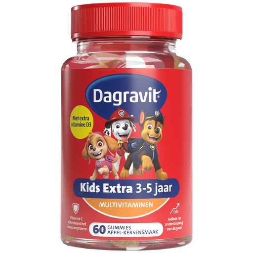 Dagravit Kids Xtra Paw Patrol 3-5 jaar 60 Gummies