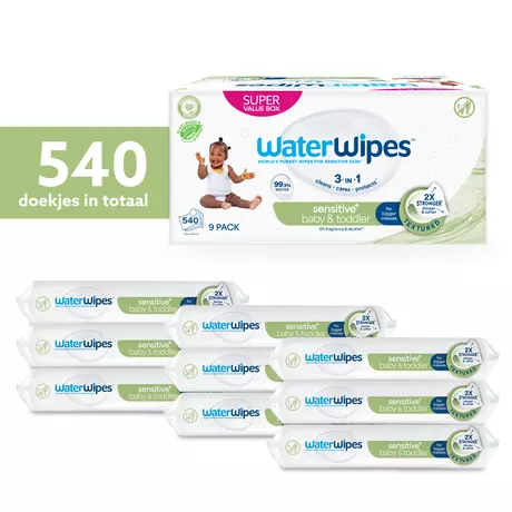 WaterWipes Snoetendoekjes 9x60 stuks