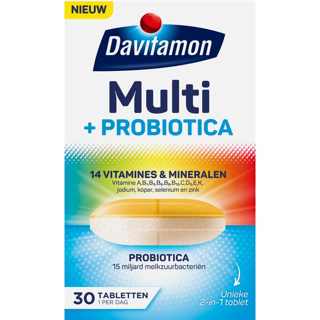 Davitamon Multi + Probiotica 30 tabletten