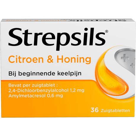 Strepsils Citroen & Honing Zuigtabletten 36 Stuks