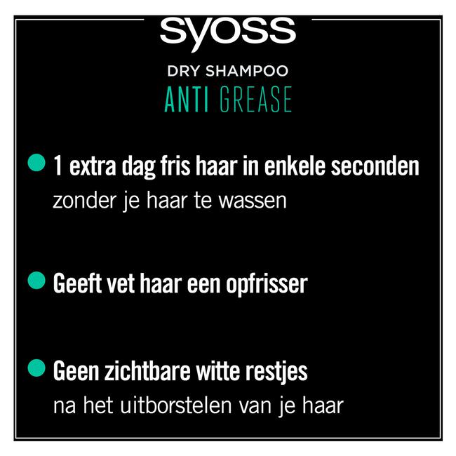 Syoss Invisible Hold Anti Grease Droogshampoo 200 ML