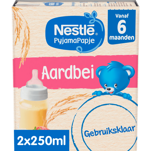 Nestlé Baby PyjamaPapje Aardbei 6+ Maanden 2x250 ML