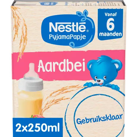 Nestlé Baby PyjamaPapje Aardbei 6+ Maanden 2x250 ML