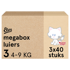 Etos Woezel & Pip Luiers Midi Maat 3 Megabox 120 stuks