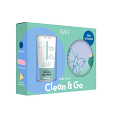 Naïf Clean & Go Set - 2-in-1 Shampoo, Body Wash + Toilettas
