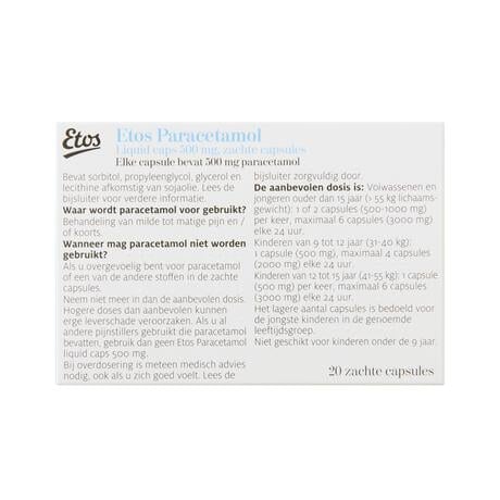 Etos Paracetamol 500 MG Liquid Caps 20