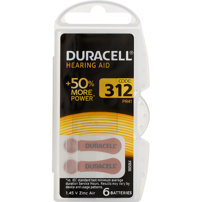 Duracell Hearing Aid Duralock Batterij 312 6 EA | Etos