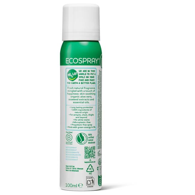 Happy Earth 100% Natural Whole Body Deo Spray Cedar Lime 100ML