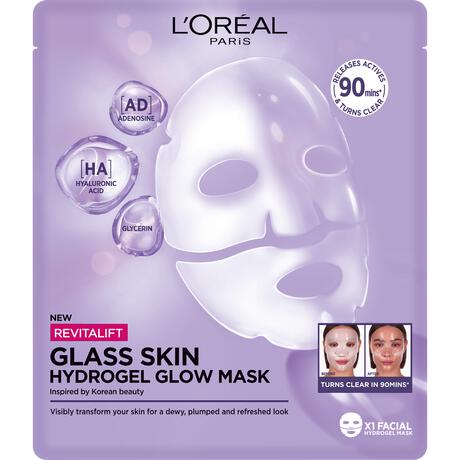 L'Oréal Paris Revitalift Filler Glass Skin Hydrogel Glow Mask 1 Stuk