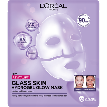 L'Oréal Paris Revitalift Filler Glass Skin Hydrogel Glow Mask 1