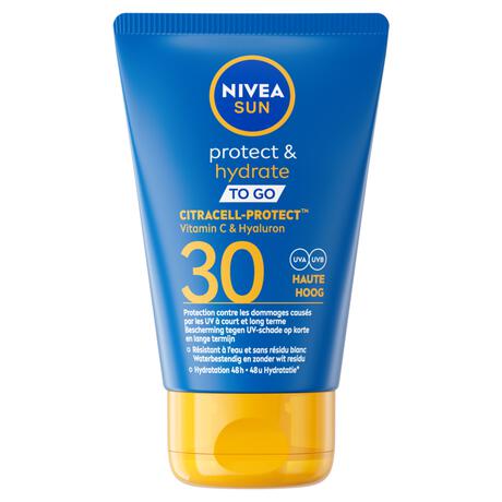 NIVEA SUN Protect & Hydrate Pocket Size Zonnebrand SPF30 Travel Size 50 ML