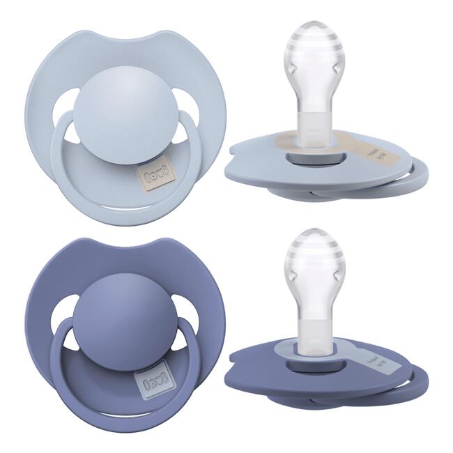 Difrax LOVI Prime fopspeen 18+ M Baby Blue/Blue