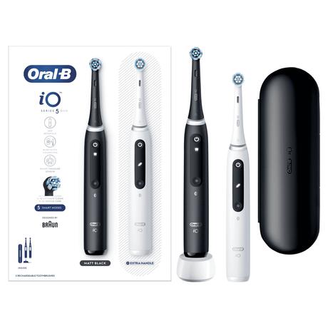 Oral-B iO 5S Duo Zwart & Wit 2 Elektrische Tandenborstels