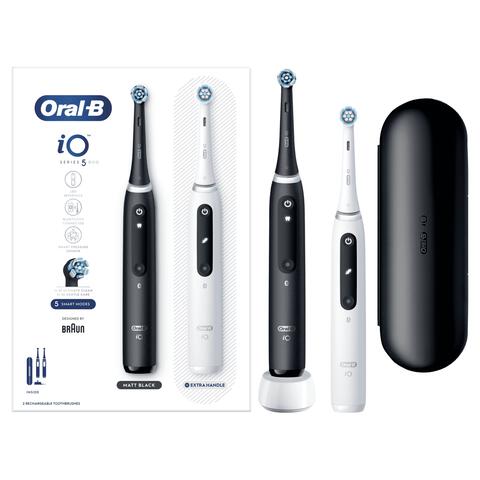 Oral-B iO 5S Duo Zwart & Wit 2 Elektrische Tandenborstels