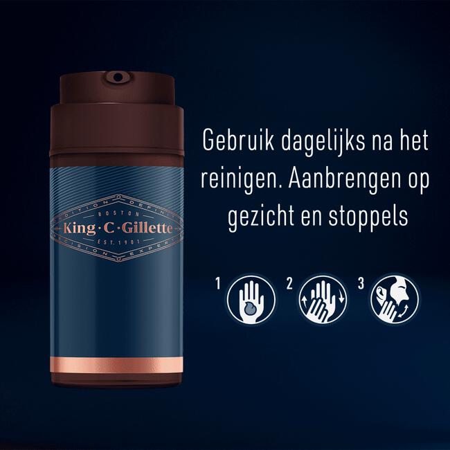 King C. Gillette Hydraterende Gezicht en Stoppelbaard Crème 100 ML