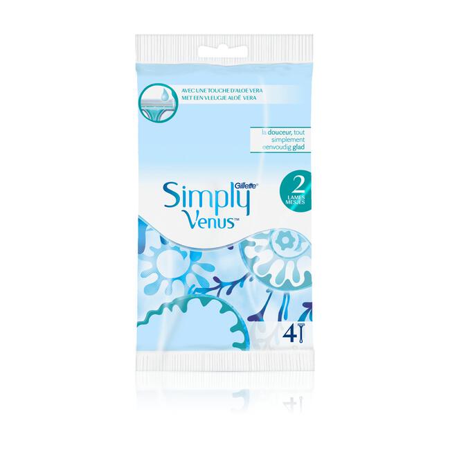 Gillette Venus Simply 2 Wegwerpmesjes 4 Stuks