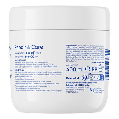 NIVEA Repair & Care Urea Intensief Hydraterende Bodycrème 400 ML