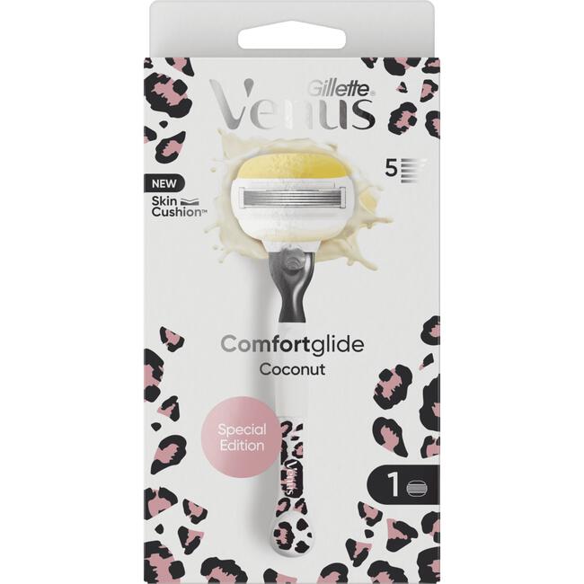 Gillette Venus Comfortglide Coconut Luipaard Scheersysteem 5 Blades plus 1 Mesje