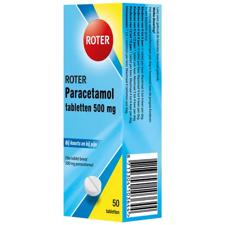 Roter Paracetamol Tabletten 50 stuks