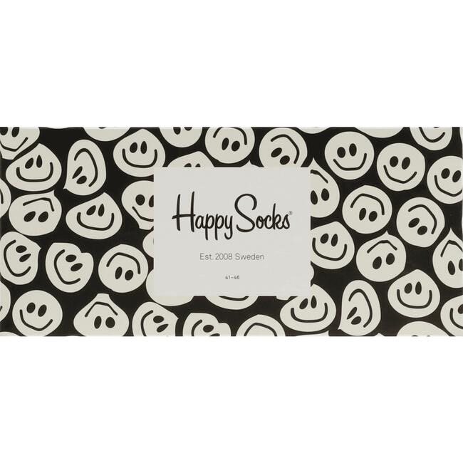 Happy Socks Giftbox 4 Pack Black White