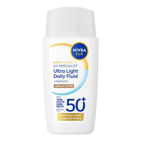 NIVEA SUN UV Face Specialist Ultra Light Daily Fluid Medium Tinted SPF50+ 40 ML