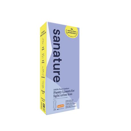 Sanature 100% Katoenen Incontinentie Inlegkruisjes Light Plus 20 Stuk