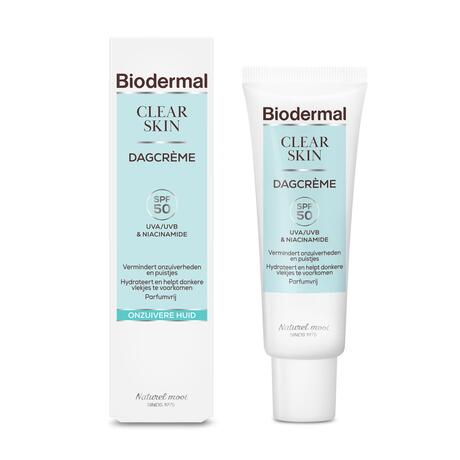 Biodermal Clear Skin Dagcrème Spf50 40 Ml