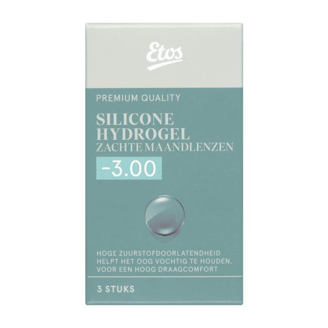 Etos Silicone Hydrogel Zachte Maandlenzen -3.00 3st.