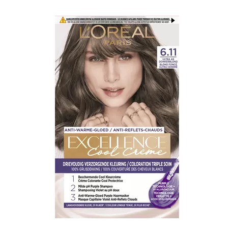 L'Oréal Paris Excellence Cool Creams Haarverf 6.11 Ultra Ash Donkerblond